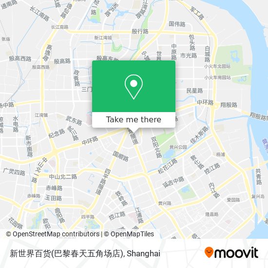 新世界百货(巴黎春天五角场店) map