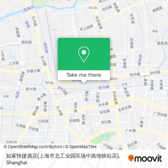 如家快捷酒店(上海市北工业园区场中路地铁站店) map