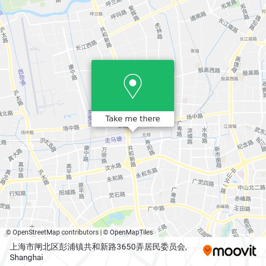 上海市闸北区彭浦镇共和新路3650弄居民委员会 map