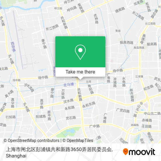 上海市闸北区彭浦镇共和新路3650弄居民委员会 map