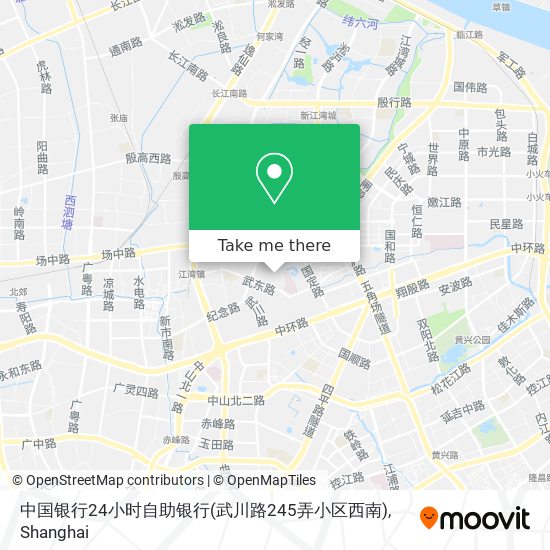 中国银行24小时自助银行(武川路245弄小区西南) map