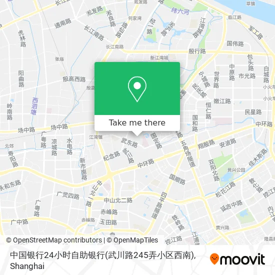 中国银行24小时自助银行(武川路245弄小区西南) map