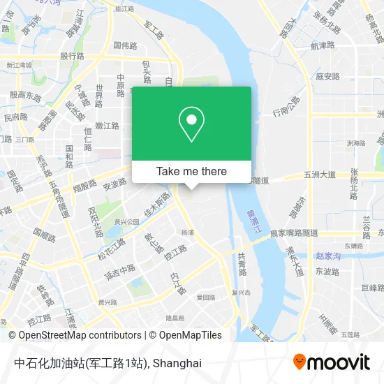 中石化加油站(军工路1站) map