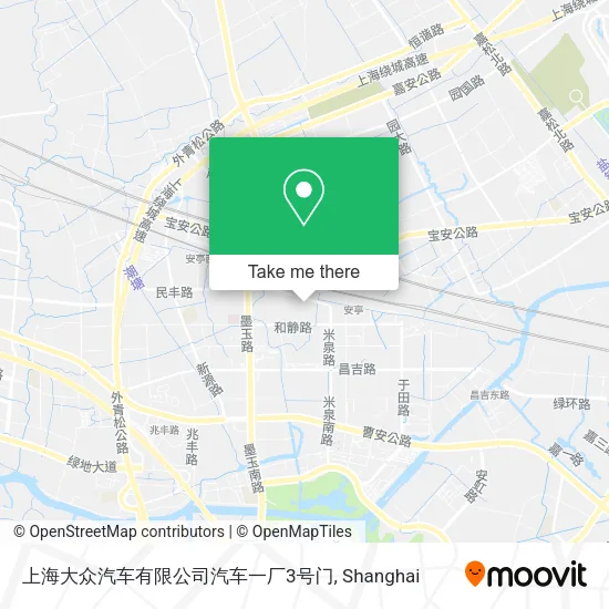 上海大众汽车有限公司汽车一厂3号门 map
