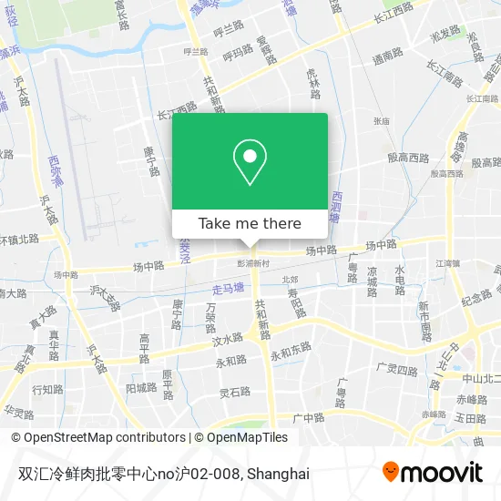 双汇冷鲜肉批零中心no沪02-008 map