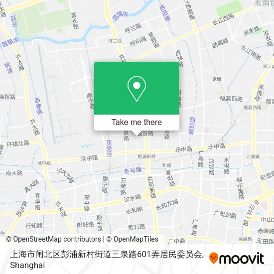 上海市闸北区彭浦新村街道三泉路601弄居民委员会 map
