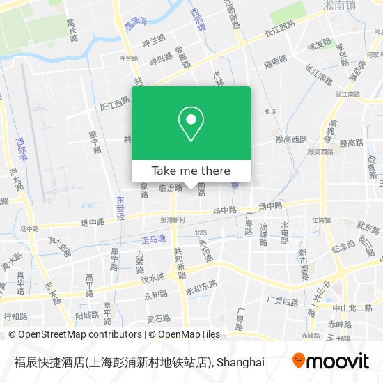 福辰快捷酒店(上海彭浦新村地铁站店) map