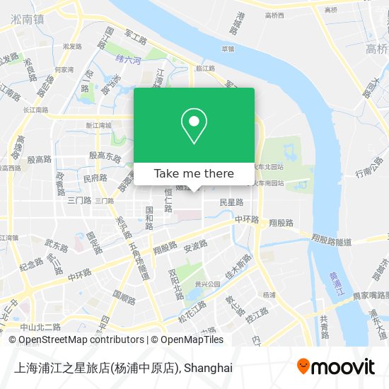 上海浦江之星旅店(杨浦中原店) map