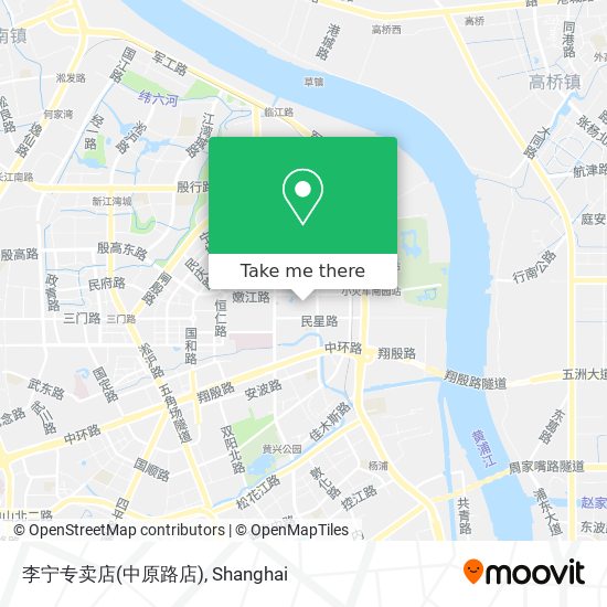 李宁专卖店(中原路店) map