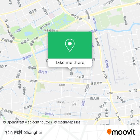 祁连四村 map