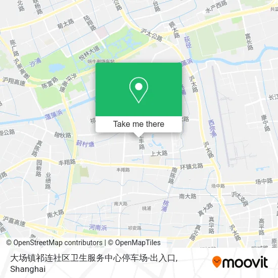 大场镇祁连社区卫生服务中心停车场-出入口 map
