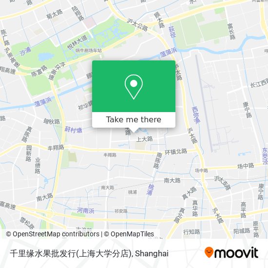 千里缘水果批发行(上海大学分店) map