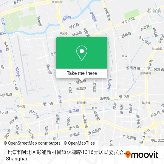 上海市闸北区彭浦新村街道保德路1316弄居民委员会 map