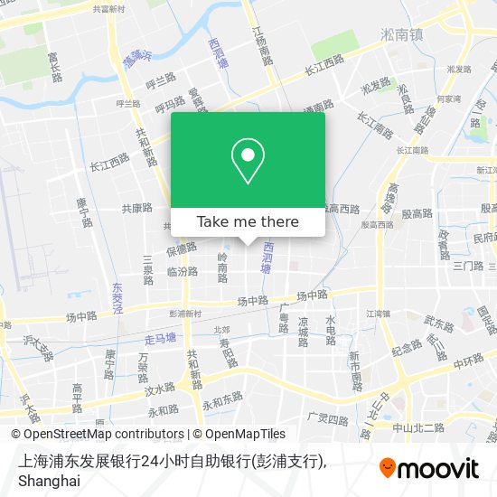 上海浦东发展银行24小时自助银行(彭浦支行) map
