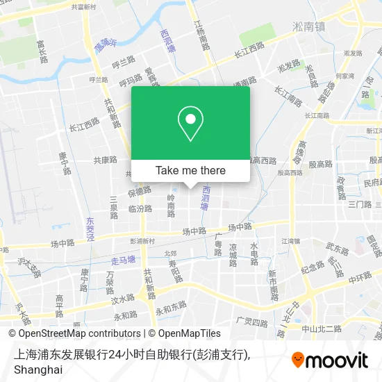上海浦东发展银行24小时自助银行(彭浦支行) map