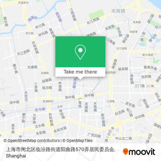 上海市闸北区临汾路街道阳曲路570弄居民委员会 map