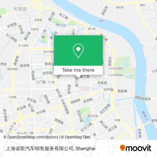 上海讴歌汽车销售服务有限公司 map