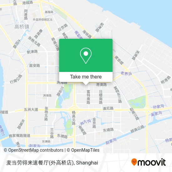 麦当劳得来速餐厅(外高桥店) map