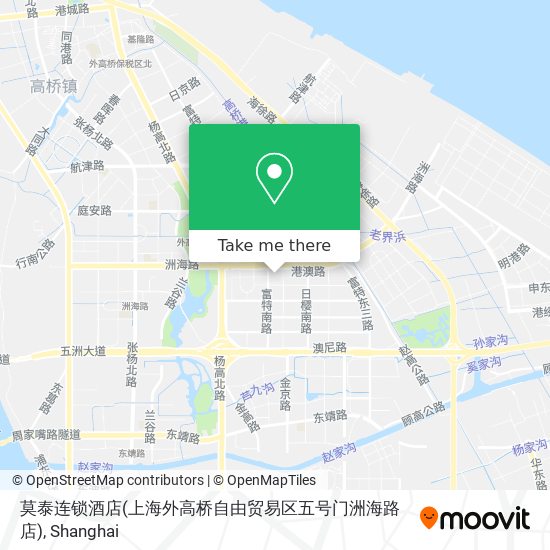 莫泰连锁酒店(上海外高桥自由贸易区五号门洲海路店) map