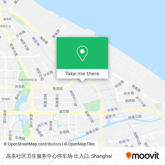 高东社区卫生服务中心停车场-出入口 map