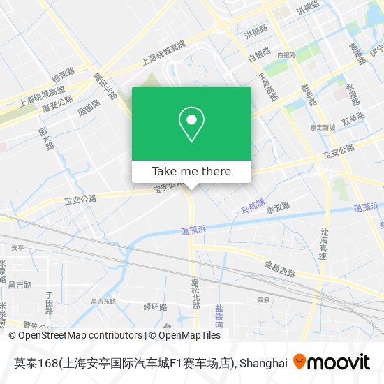 莫泰168(上海安亭国际汽车城F1赛车场店) map