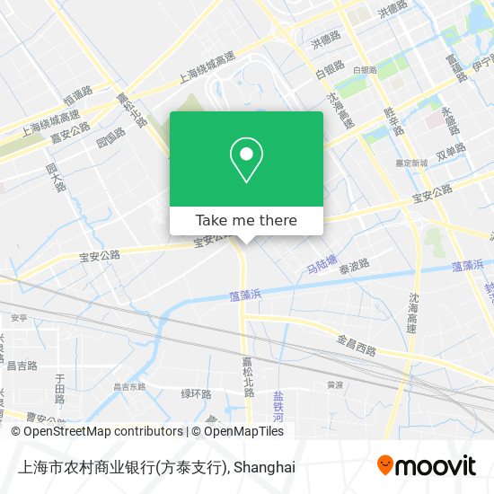 上海市农村商业银行(方泰支行) map