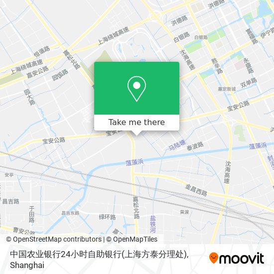 中国农业银行24小时自助银行(上海方泰分理处) map