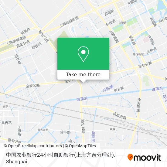 中国农业银行24小时自助银行(上海方泰分理处) map