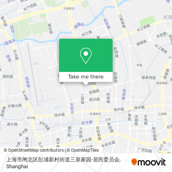 上海市闸北区彭浦新村街道三泉家园-居民委员会 map