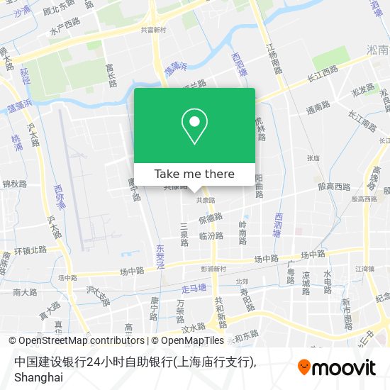 中国建设银行24小时自助银行(上海庙行支行) map