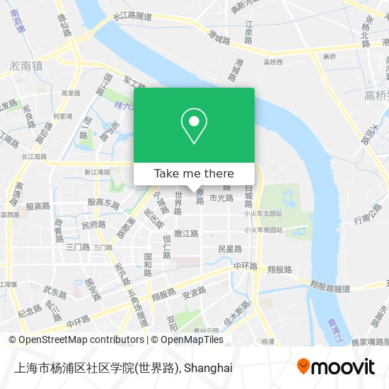 上海市杨浦区社区学院(世界路) map