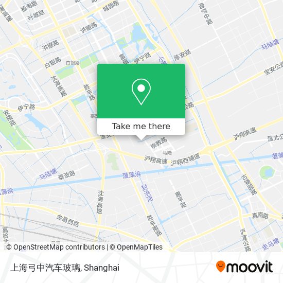 上海弓中汽车玻璃 map