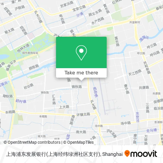上海浦东发展银行(上海经纬绿洲社区支行) map