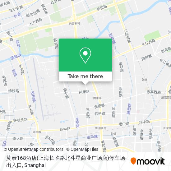 莫泰168酒店(上海长临路北斗星商业广场店)停车场-出入口 map