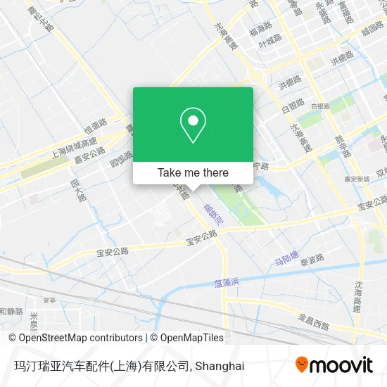 玛汀瑞亚汽车配件(上海)有限公司 map