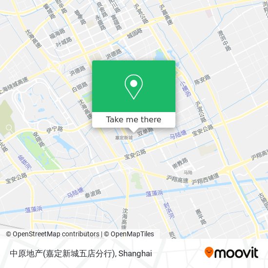 中原地产(嘉定新城五店分行) map