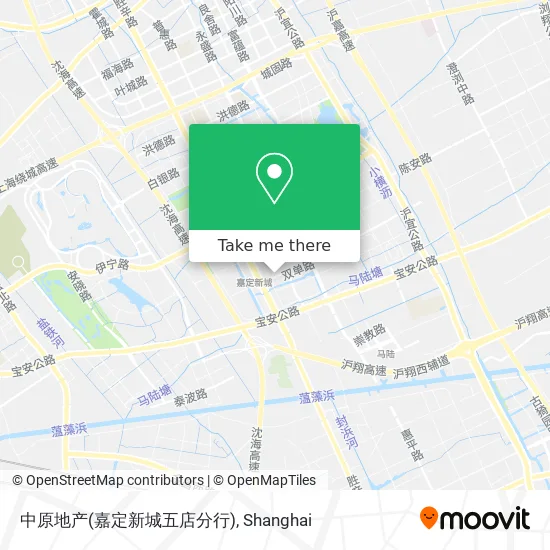 中原地产(嘉定新城五店分行) map