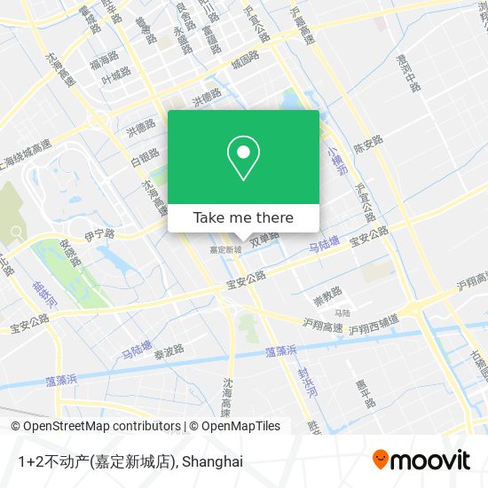 1+2不动产(嘉定新城店) map