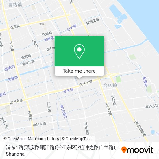 浦东1路(瑞庆路顾江路(张江东区)-祖冲之路广兰路) map