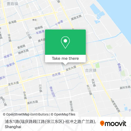 浦东1路(瑞庆路顾江路(张江东区)-祖冲之路广兰路) map