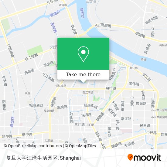 复旦大学江湾生活园区 map