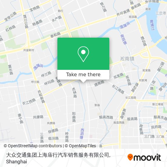 大众交通集团上海庙行汽车销售服务有限公司 map