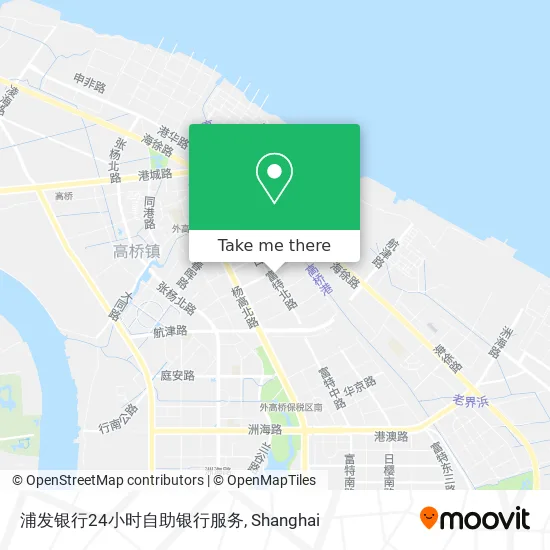 浦发银行24小时自助银行服务 map