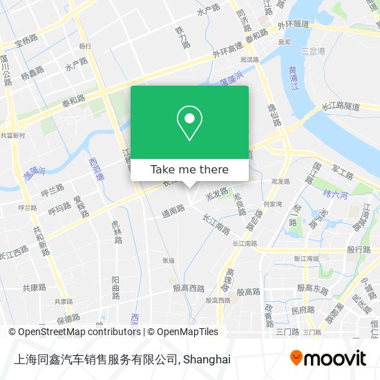 上海同鑫汽车销售服务有限公司 map