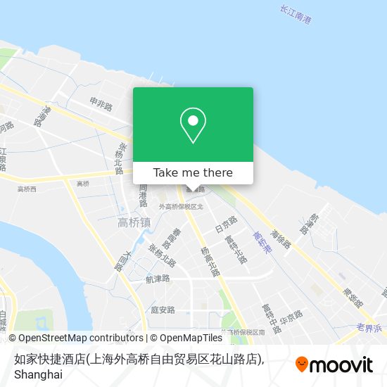 如家快捷酒店(上海外高桥自由贸易区花山路店) map
