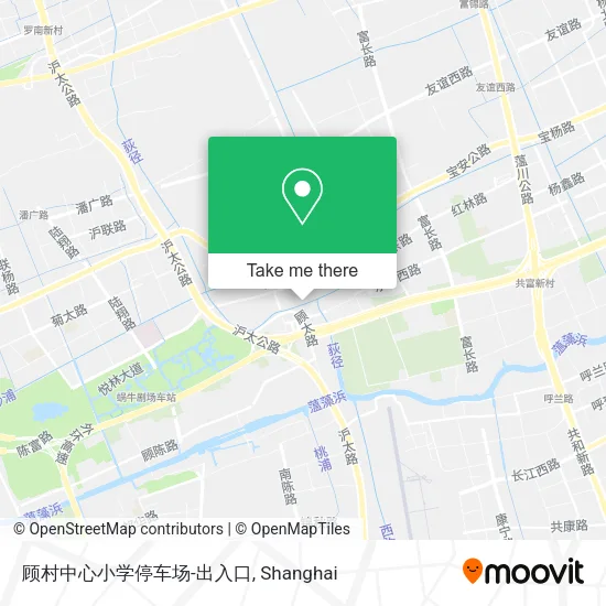 顾村中心小学停车场-出入口 map