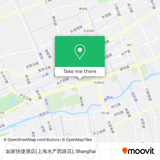 如家快捷酒店(上海水产西路店) map