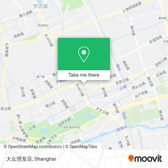 大众理发店 map