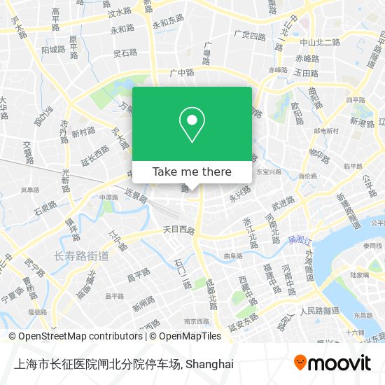 上海市长征医院闸北分院停车场 map