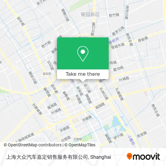 上海大众汽车嘉定销售服务有限公司 map